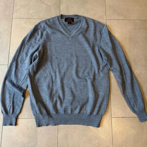Men's Blue V-Neck Sweater